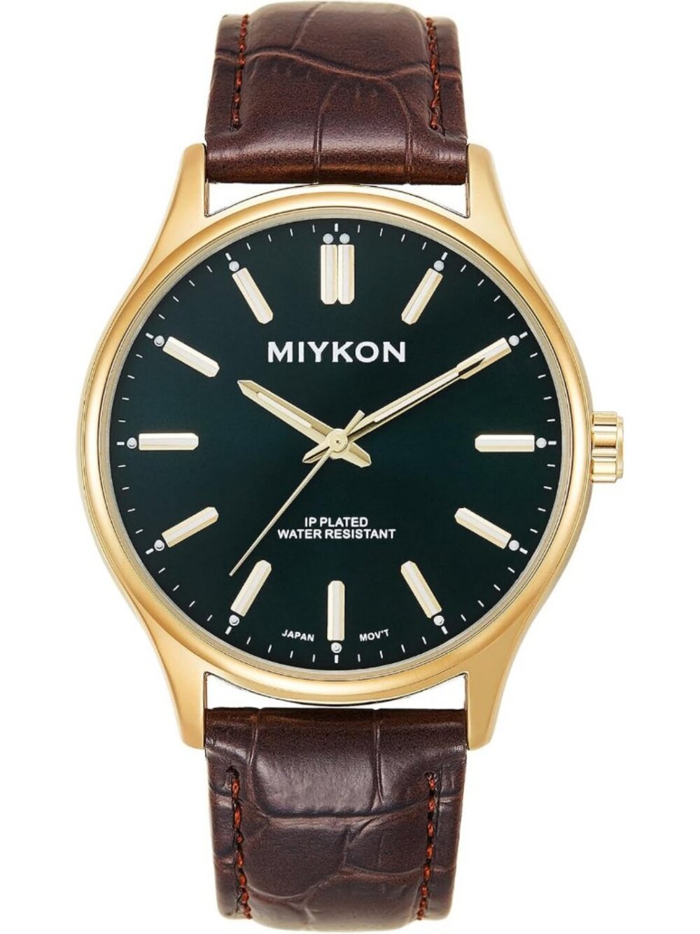 Ultra-Thin Men's Dress Watch, Genuine Leather Strap, Water Resistant, Stylish